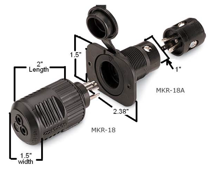 Battery Connectors (MKBC1), Extension Cables (MKEC6), Circuit