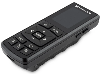 A black remote control with buttons

AI-generated content may be incorrect.